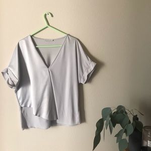 Silver Zara blouse top